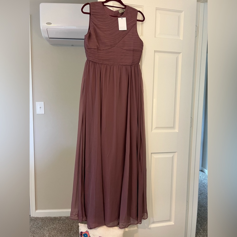 ASOS DESIGN Bridesmaid maxi dress with soft pleated bodice